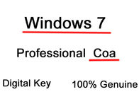 OEM Microsoft Windows 7 مفتاح الترخيص ، Windows 7 Pro Product Key Coa 32 / 64bit